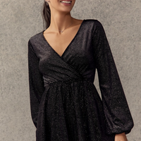 Francesca's Lillian Glitter Knit Wrap Romper (x2)