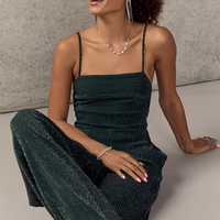 Francesca's Dee Square Neck Glitter Jumpsuit (x2)