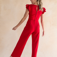 Francesca's Sylvia Ruffle Sleeve Jumpsuit (x2)