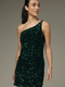 Francesca's Sherri One Shoulder Sequin Mini Dress