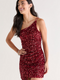 Francesca's Oaklyn One Shoulder Sequin Mini Dress