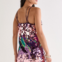 Francesca's Alondra Sequin Halter Mini Dress