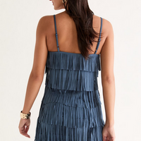 Francesca's Kattie Layered Fringe Mini Dress (x2)