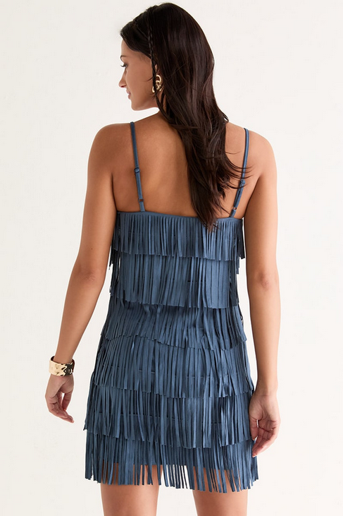 Francesca's Kattie Layered Fringe Mini Dress (x2)