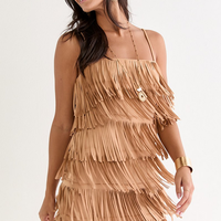 Francesca's Kattie Layered Fringe Mini Dress (x2)