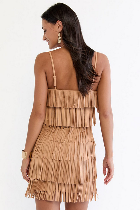 Francesca's Kattie Layered Fringe Mini Dress (x2)