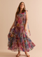 Francesca's Alahna Tie Strap Floral Maxi Dress