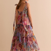 Francesca's Alahna Tie Strap Floral Maxi Dress