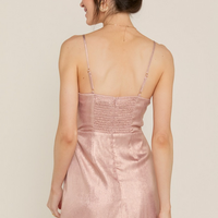 Francesca's Matilda Bronze Bow Front Mini Dress