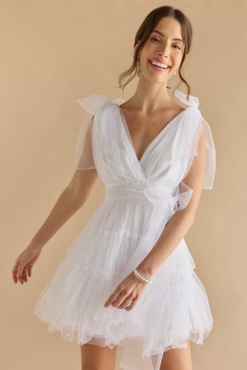 Francesca's Judy Tulle Pearl Tiered Dress (x2)