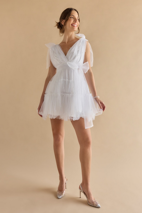 Francesca's Judy Tulle Pearl Tiered Dress (x2)