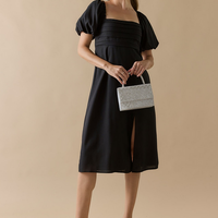 Francesca's Sarah Pleated Puff Sleeve Midi Dress (x2)