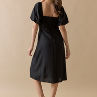 Francesca's Sarah Pleated Puff Sleeve Midi Dress (x2)