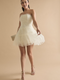 Francesca's Enna Strapless Tule Ruffle Tiered Mini Dress