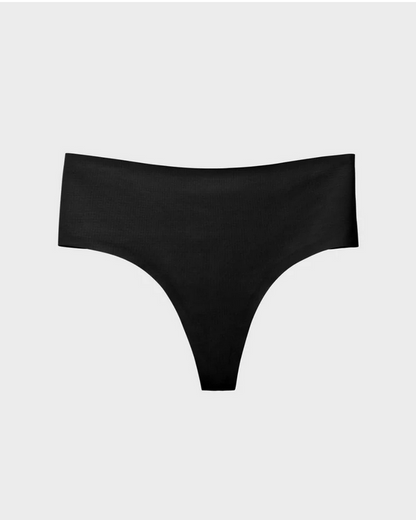 EBY High Waisted Thong - Black (x2)
