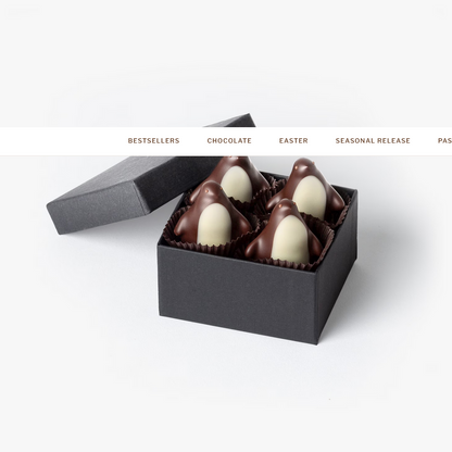 L.A. Burdick Chocolates Chocolate Penguin Sampler - Box of 4