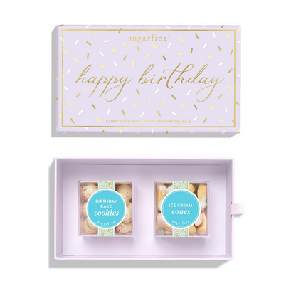Sugarfina Happy Birthday 2 Piece Candy Bento Box