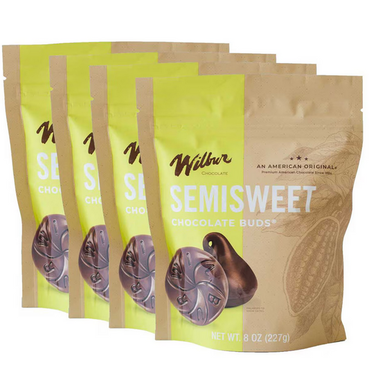 Wilbur Chocolate Wilbur Semisweet Chocolate Buds - 8 oz. Bag, 40 ct. Case