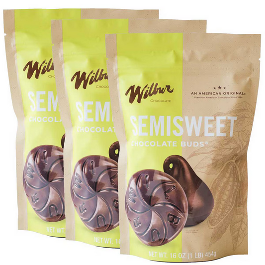 Wilbur Chocolate Wilbur Semisweet Chocolate Buds - 1 lb. Bag, 24 ct. Case