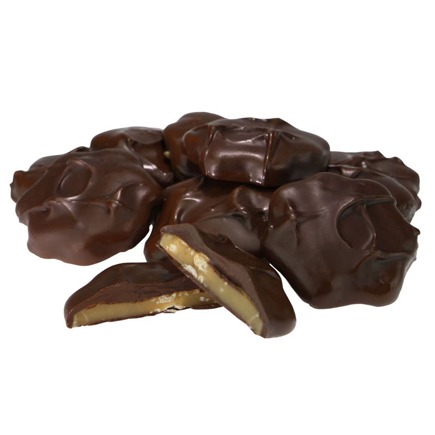 Wilbur Chocolate Wilbur Sugar Free Dark Chocolate Cashew Caramel Patties - 8 oz. Box