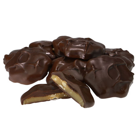 Wilbur Chocolate Wilbur Sugar Free Dark Chocolate Cashew Caramel Patties - 8 oz. Box