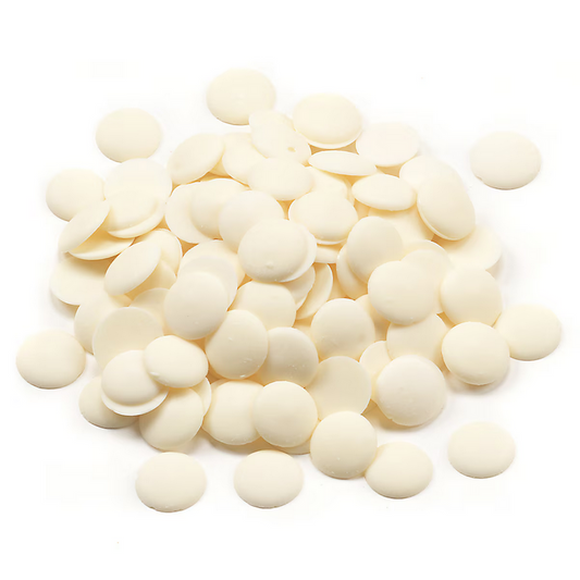 Wilbur Chocolate Wilbur S586 White Confectionery Wafers - 1 lb. Bag