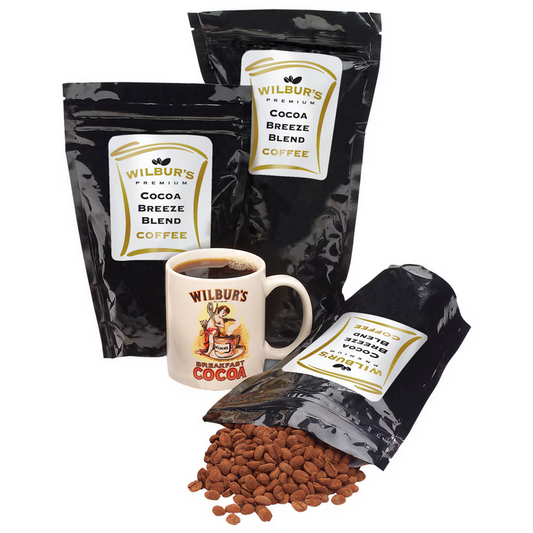 Wilbur Chocolate Wilbur's Premium Cocoa Breeze Blend Regular Whole Bean Coffee - 1lb. Bag