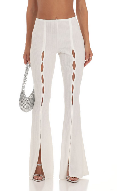 Lucy in the Sky Crinkle Two Piece Set in White