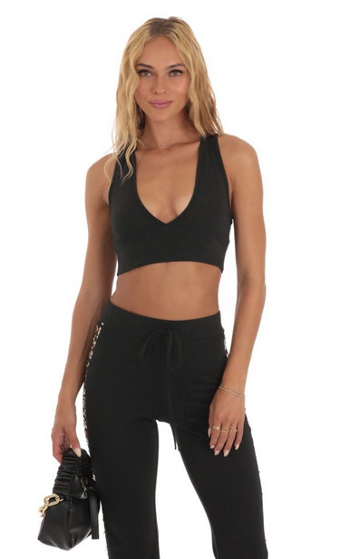 Lucy in the Sky Sequin Two Piece Set in Black