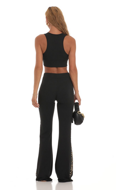 Lucy in the Sky Sequin Two Piece Set in Black