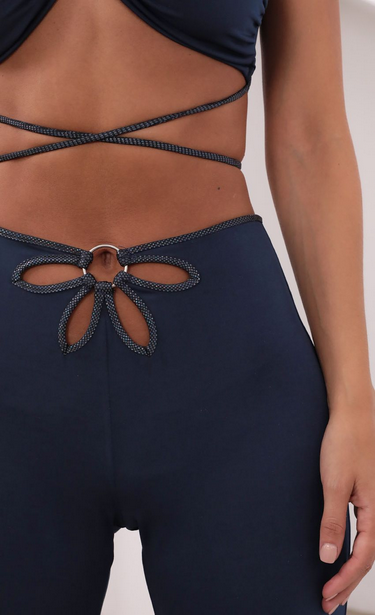 Lucy in the Sky Two Piece Pant Set in Navy