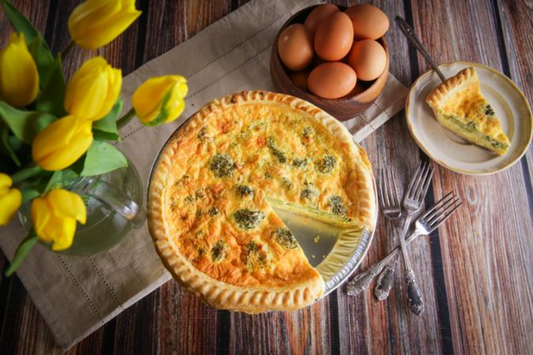 Dorothy Lane DLM Homemade Broccoli Cheddar Quiche