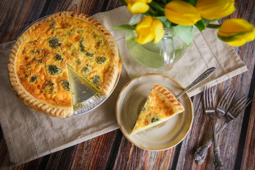 Dorothy Lane DLM Homemade Broccoli Cheddar Quiche