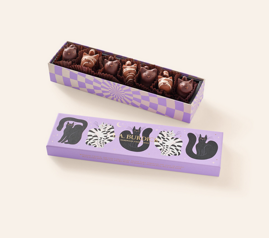 L.A. Burdick Chocolates Chocolate Cats, 7 Pieces
