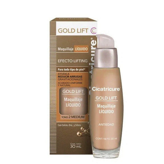 Pampa Direct Cicatricure Gold Lift Medium Liquid Foundation Maquillaje Líquido Antiedad, 30 ml / 1.01 oz fl