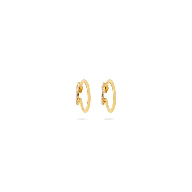 ARGENTO VIVO THE PAVE DOUBLE HOOP EARRING