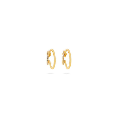 ARGENTO VIVO THE PAVE DOUBLE HOOP EARRING