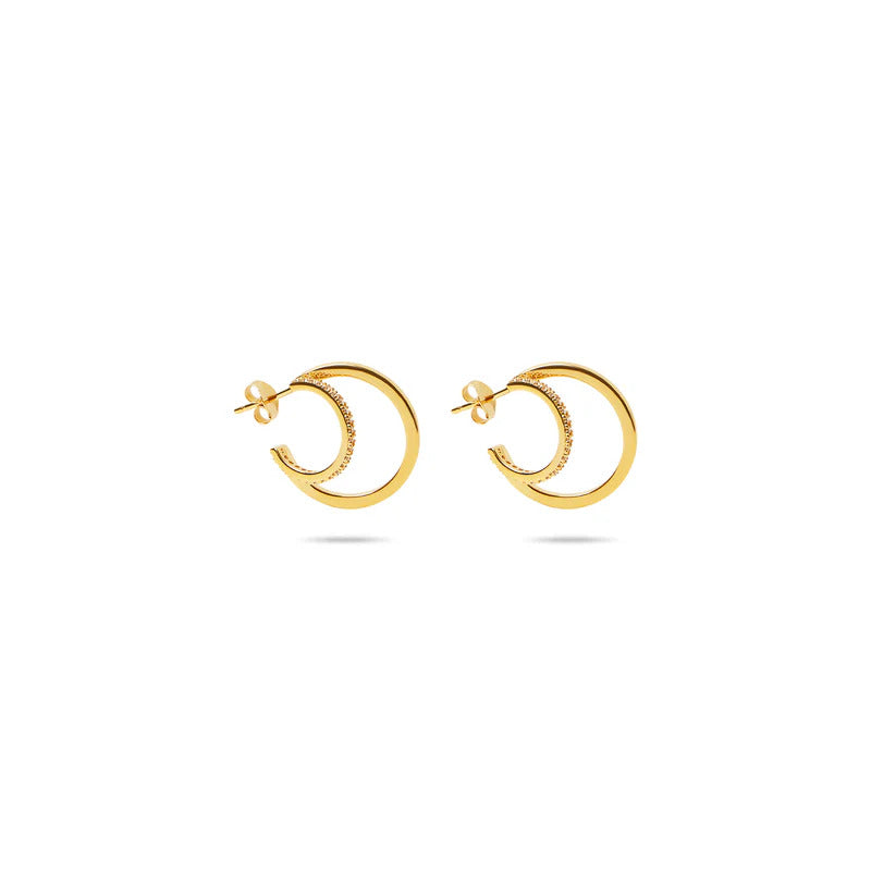 ARGENTO VIVO THE PAVE DOUBLE HOOP EARRING