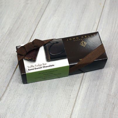 John Kelly Chocolates Semi-Sweet Chocolate with Walnuts Truffle Fudge Bar