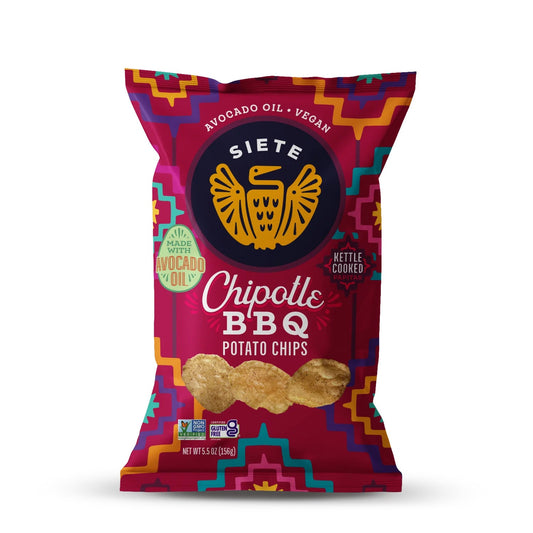 Siete Foods Chipotle BBQ Kettle Cooked Potato Chips - 6 bags