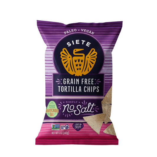 Siete Foods No Salt Grain Free Tortilla Chips 5 oz - 6 Bags