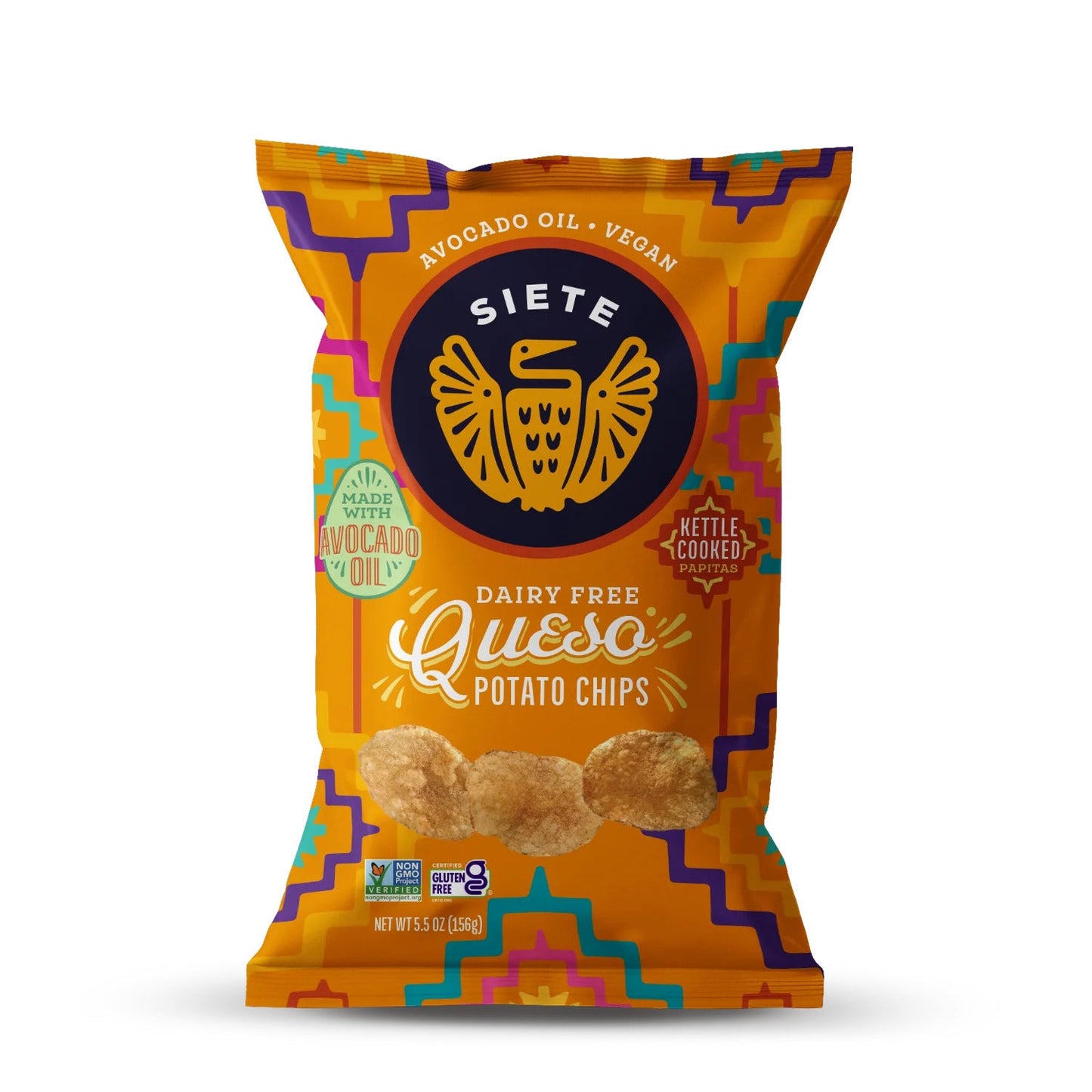 Siete Foods Queso Kettle Cooked Potato Chips - 6 Bags