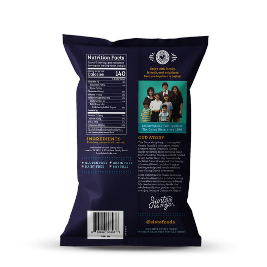 Siete Foods Sea Salt Kettle Cooked Potato Chips - 6 bags