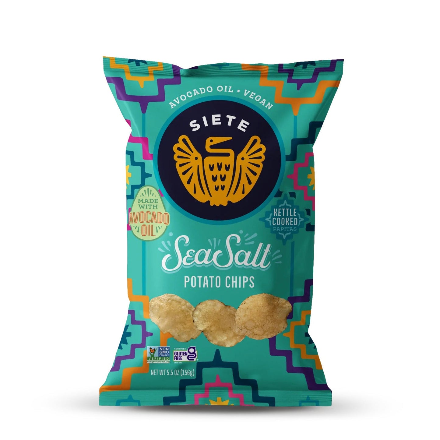 Siete Foods Sea Salt Kettle Cooked Potato Chips - 6 bags