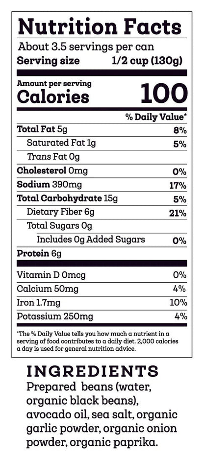 Siete Foods Vegan Refried Black Beans - 12 Cans
