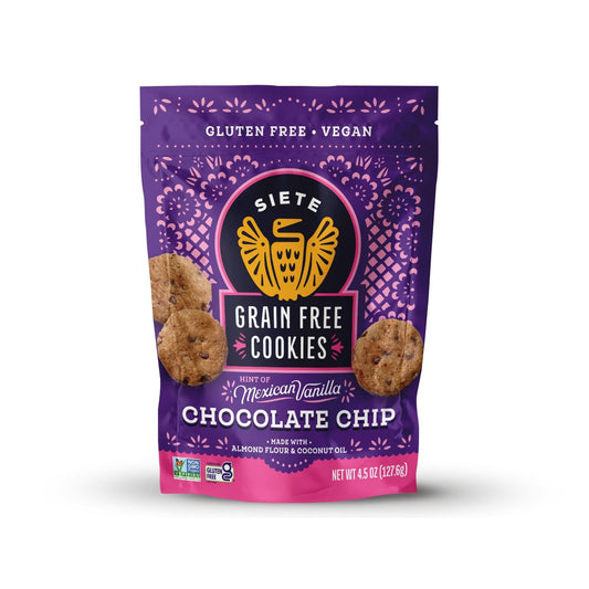 Siete Foods Hint of Mexican Vanilla Chocolate Chip Cookies - 6 Bags