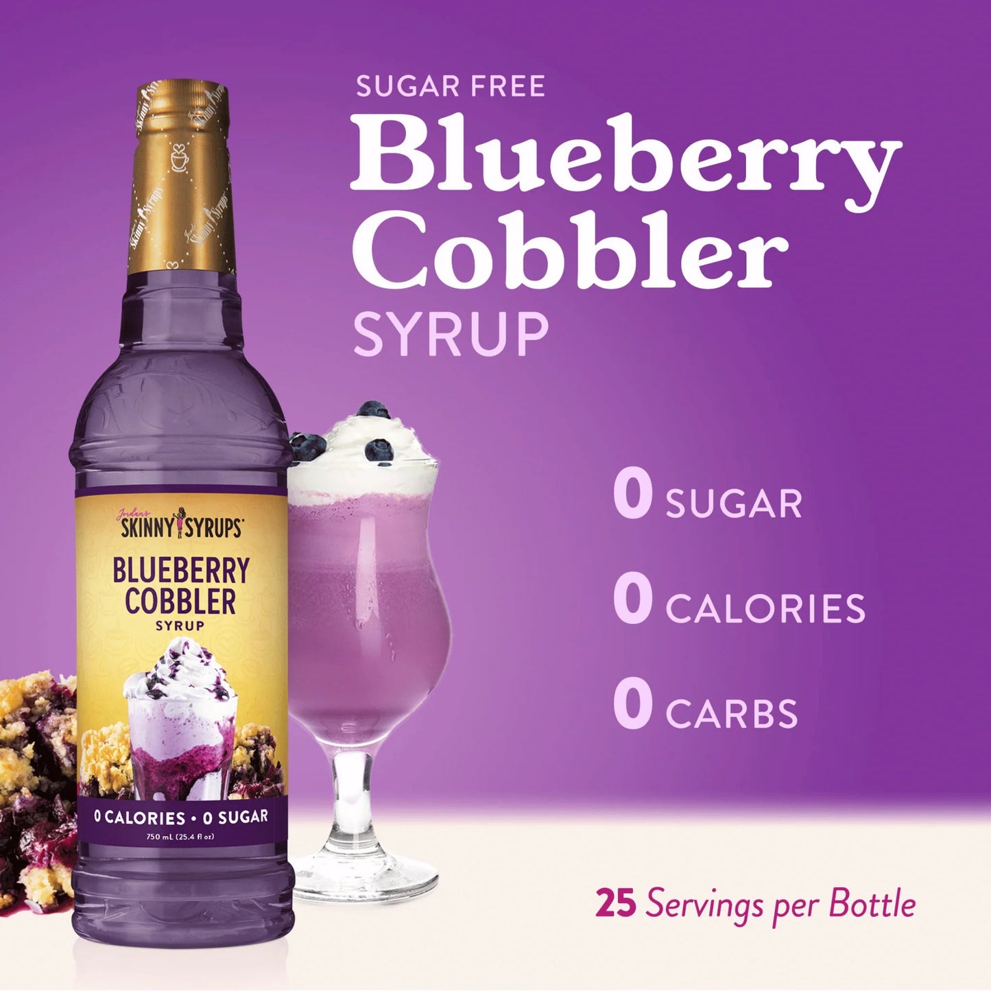 Skinny Mixes Sugar Free Blueberry Cobbler Syrup