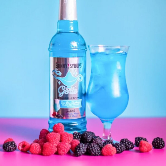 Skinny Mixes Sugar Free Genie Syrup - Sugar Free Sour Blue Raspberry Syrup