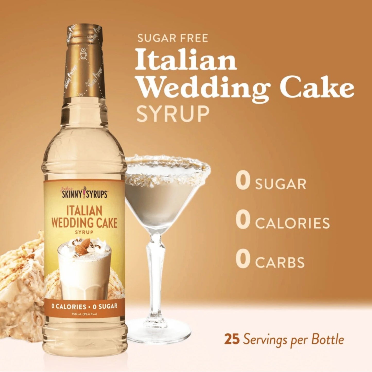 Skinny Mixes Sugar Free Italian Wedding Cake Syrup