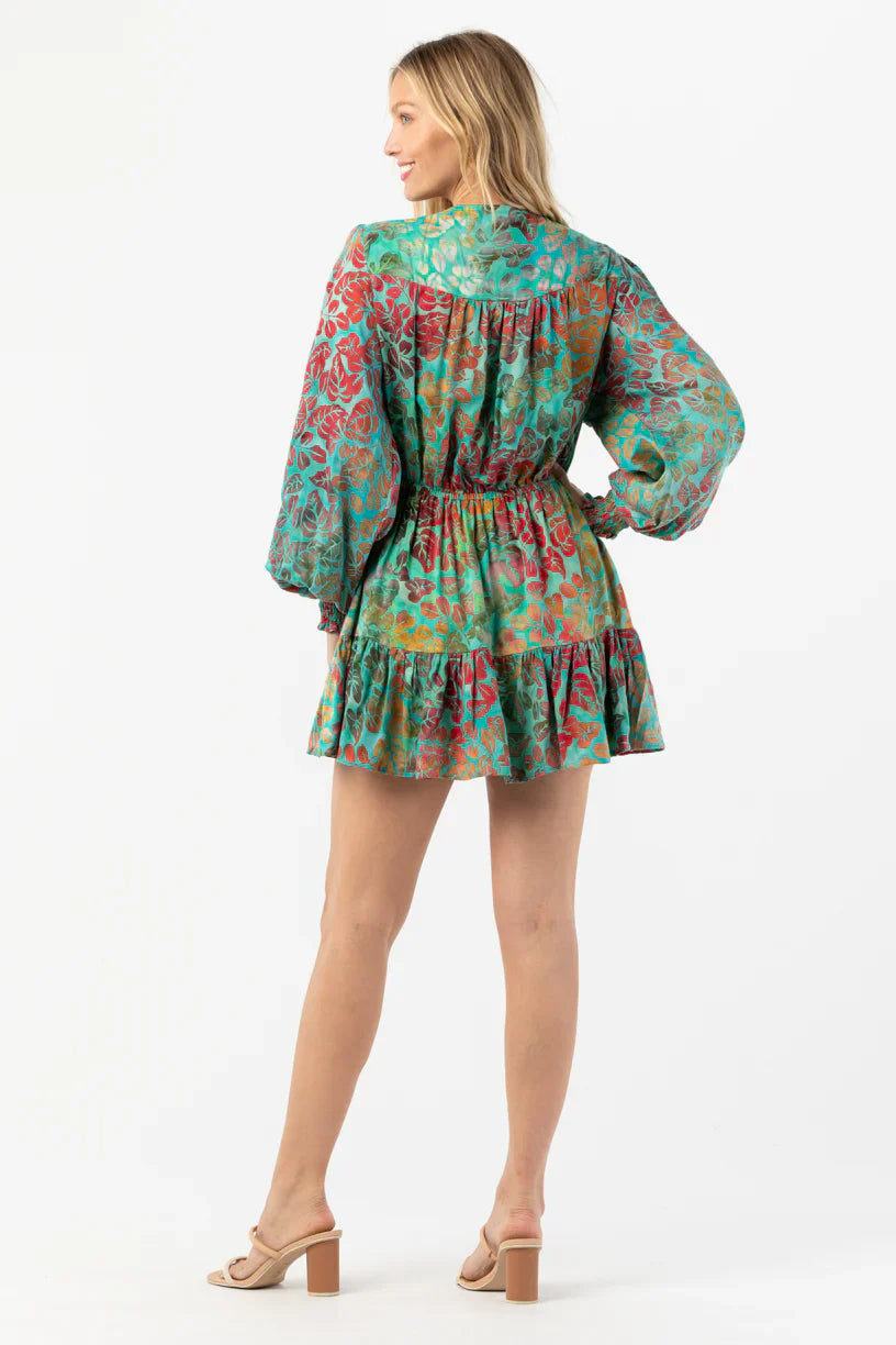 Tiare Hawaii Tavarua Mini Dress - Batik Kohala Tosca